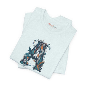 Decorative Letter a Unisex Jersey Short - Ultra-soft Cotton - Dipaliz - T-shirts