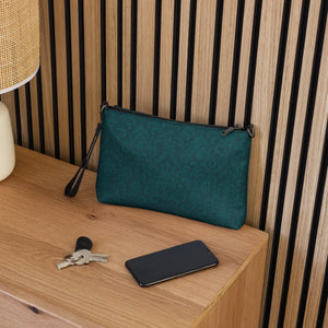 Sleek Crossbody Bag - Dark Teal Decorative Pattern - Dipaliz - Cross Body Bags
