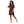 Deep Red Floral Dress – Oversize Fit - Dipaliz - Dresses - Xs