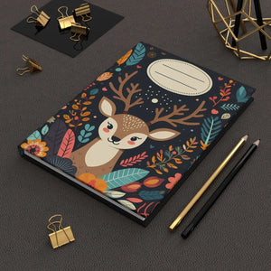 Magical Floral Deer Hardcover Journal - Matte Paper - Dipaliz - Journals