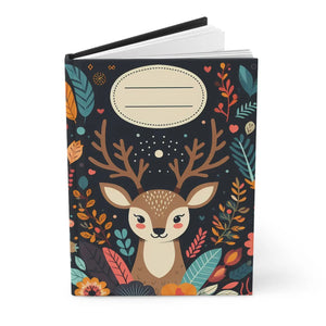 Magical Floral Deer Hardcover Journal - Matte Paper - Dipaliz - Journals