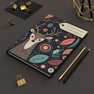 Elegant Floral Deer Hardcover Journal - Creative Writing - Dipaliz - Journals
