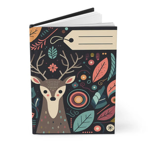 Elegant Floral Deer Hardcover Journal - Creative Writing - Dipaliz - Journals