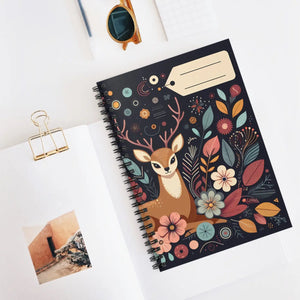 Enchanting Deer Spiral Notebook - Ruled Creative Journal - Dipaliz - Journals
