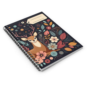 Enchanting Deer Spiral Notebook - Ruled Creative Journal - Dipaliz - Journals