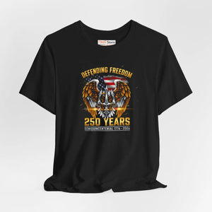 Defending Freedom 250 Years T-shirt, Patriotic American Eagle Independence Tee - T-shirts - s