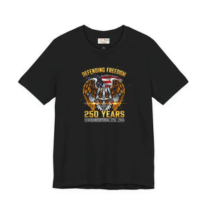 Defending Freedom 250 Years T-shirt, Patriotic American Eagle Independence Tee - T-shirts - s
