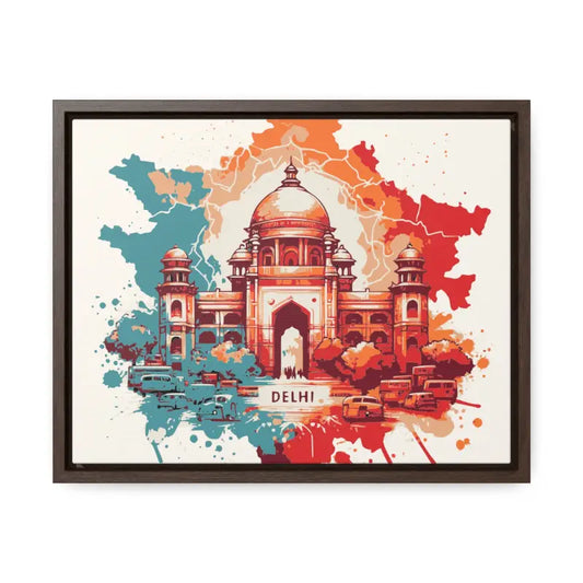 Delhi Dazzle: Vibrant Canvas Wrap Masterpiece!