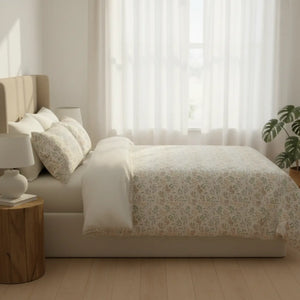 Delicate Botanical Sprigs – Cotton Bed Set - Dipaliz - Bedding Sets