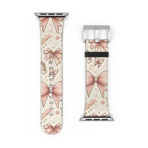 Coquette Watch Band - Bows & Butterflies Faux Leather - Dipaliz - Bands