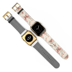 Coquette Watch Band - Bows & Butterflies Faux Leather - Dipaliz - Bands