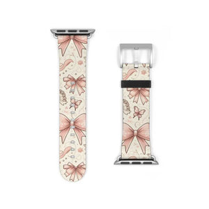 Coquette Watch Band - Bows & Butterflies Faux Leather - Dipaliz - Bands