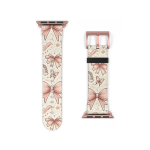 Coquette Watch Band - Bows & Butterflies Faux Leather - Dipaliz - Bands