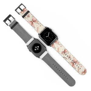 Coquette Watch Band - Bows & Butterflies Faux Leather - Dipaliz - Bands