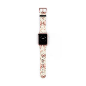 Coquette Watch Band - Bows & Butterflies Faux Leather - Dipaliz - Bands