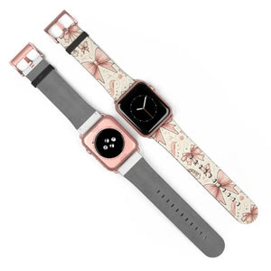Coquette Watch Band - Bows & Butterflies Faux Leather - Dipaliz - Bands