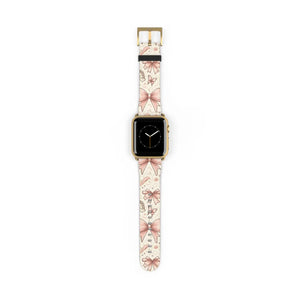 Coquette Watch Band - Bows and Butterflies Leather - Dipaliz - Bands
