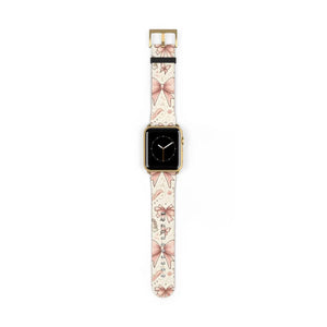 Coquette Watch Band - Bows and Butterflies Leather - Dipaliz - Bands