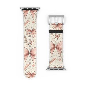 Coquette Watch Band - Bows and Butterflies Leather - Dipaliz - Bands