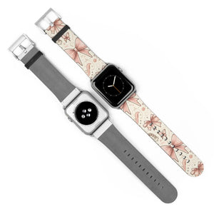Coquette Watch Band - Bows and Butterflies Leather - Dipaliz - Bands