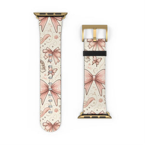 Coquette Watch Band - Bows and Butterflies Leather - Dipaliz - Bands