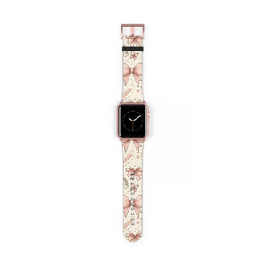 Coquette Watch Band - Bows and Butterflies Leather - Dipaliz - Bands