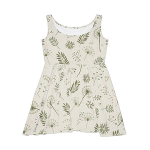 Floral Foliage Skater Dress – Ultimate Comfort - Dipaliz - Dresses - s