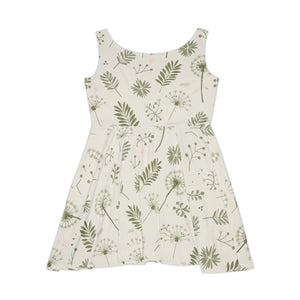Floral Foliage Skater Dress – Ultimate Comfort - Dipaliz - Dresses - s