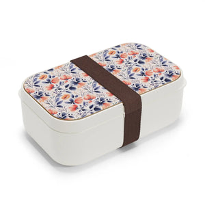 Chic Floral Bento Lunchbox - Wooden Lid Design - Dipaliz - Lunch Box Sets