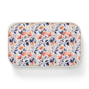 Chic Floral Bento Lunchbox - Wooden Lid Design - Dipaliz - Lunch Box Sets