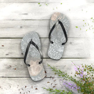 Flowers Flip Flops Chic Delicate Cushioned Footbed - Dipaliz - Slippers