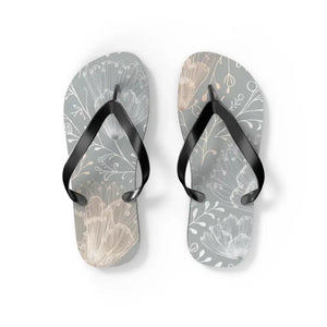 Flowers Flip Flops Chic Delicate Cushioned Footbed - Dipaliz - Slippers