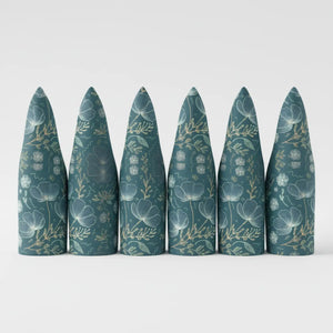 Floral Elegance Napkin Set – Teal Polyester - Dipaliz - Cloth Napkins