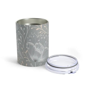 Stylish 10oz Tumbler Delicate Flower Design Floral Serenity - Dipaliz - Thermoses
