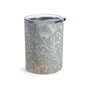 Stylish 10oz Tumbler Delicate Flower Design Floral Serenity - Dipaliz - Thermoses