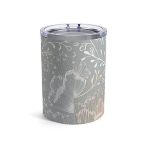 Stylish 10oz Tumbler Delicate Flower Design Floral Serenity - Dipaliz - Thermoses