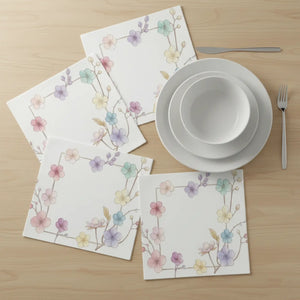 Delicate Spring Flowers Napkins – Set of 4 - Dipaliz - Cloth