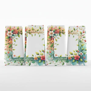Floral Vines Cloth Napkins – Set of 4 Polyester - Dipaliz