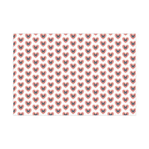 Hearts Gift Wrap with Delightful Butterflies - Dipaliz - Wrapping Paper