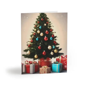 Greeting Cards Christmas Tree Design with Matching White Envelopes - 8 Pcs / Matte / 4.25” x 5.5” - Card Organizers
