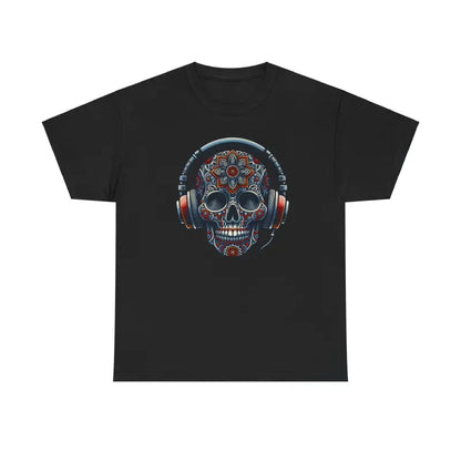 Unisex Deluxe Tee: Skull & Headphones Vibe - T-shirt