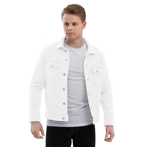 Unisex Denim Jacket Bold Graphic Street Style - Dipaliz - Coats & Jackets