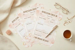 Digital Downloads - Mental Health Depression Check-in Journal by Dipaliz