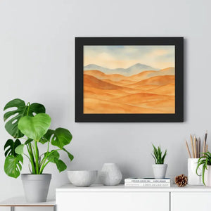 Desert Landscape Art Minimalist Framed Wall Prints - Dipaliz