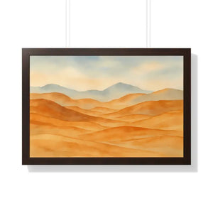 Desert Landscape Art Minimalist Framed Wall Prints - Dipaliz - 30’’ x 20’’ / Walnut