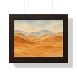 Desert Landscape Art Minimalist Framed Wall Prints - Dipaliz - 14″ x 11″ / Walnut
