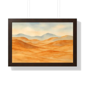 Desert Landscape Art Minimalist Framed Wall Prints - Dipaliz - 24″ x 16″ / Walnut