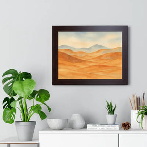 Desert Landscape Art Minimalist Framed Wall Prints - Dipaliz