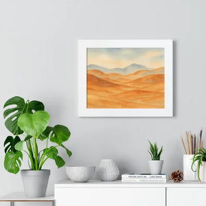 Desert Landscape Art Minimalist Framed Wall Prints - Dipaliz