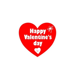 Kiss Cut Vinyl Heart Sticker - Vibrant Room Decor - Dipaliz - 6’’ x 8’’ / Kiss-cut / Satin - Decorative Stickers